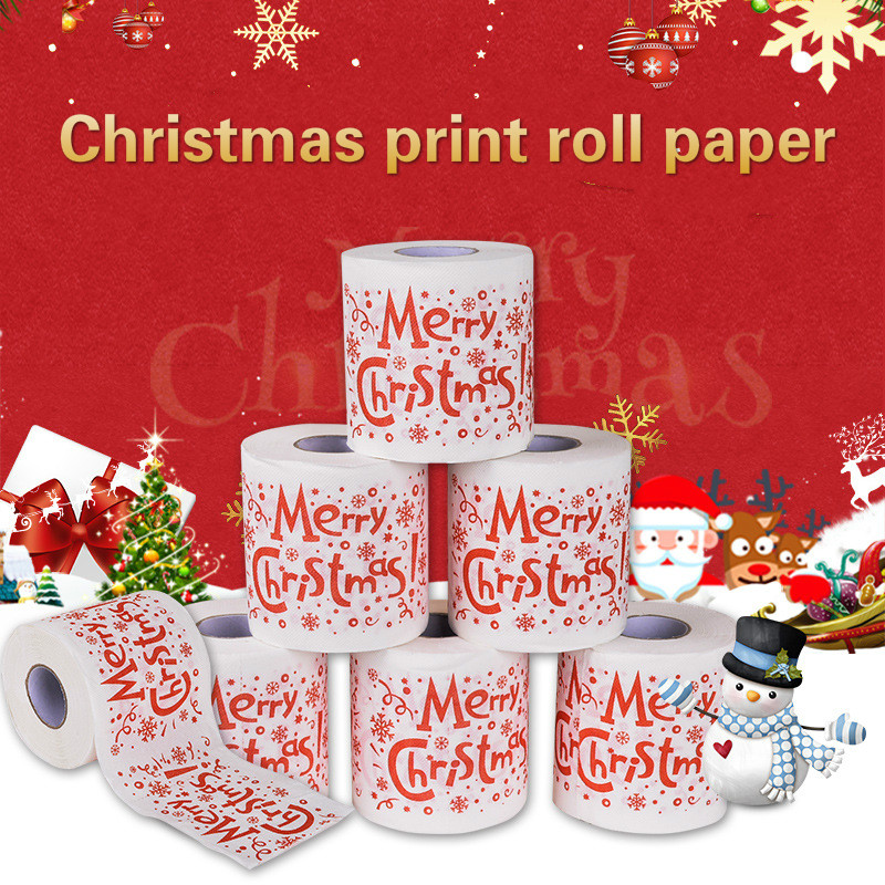 Pattern Tissue Paper - Papel higiénico navideño estampado con motivos