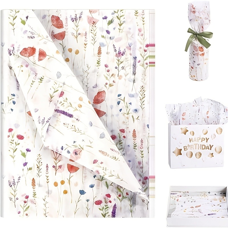 20 Hojas de Papel de Regalo co - Pattern Tissue Paper reseña y precio